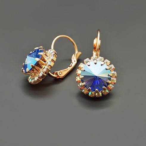 Auskari "Klaris IX (Sapphire Shimmer)" ar Swarovski™ kristāliem
